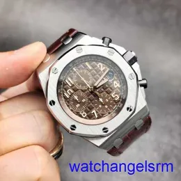 AP Mechanical Wrist Watch Royal Oak Offshore Series 26470st Steel Coffee Dial مرة أخرى