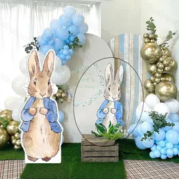 362418 Rabbit KT Board Party Sutout Jungle Safari Birthday Balloons Baby Shower Wild One 1st Decorations 240407