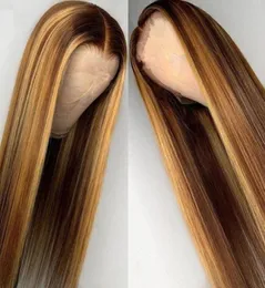 Mallove Honey Blonde Hight Hight Brown Lace Front Woman Wigs Brazilian Bone Straight Human Hair38818487907509