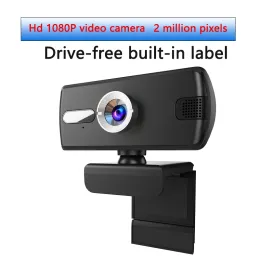 Webbkameror 1080p 30fps USB -strömning av webbkamera med mikrofon för datormöte Web Camera för Windows 7/8/10