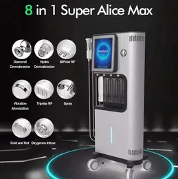 8 in 1 수화 Alice Super Bubble Water Spa Face Skin Care 여드름 치료 주름 제거 살롱 미세 박피기 피부 회춘 뷰티 머신