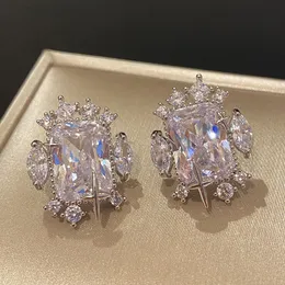 Dichiarazione Earring Finger 925 Orecchini per la festa nuziale per feste in argento sterling per donne Regola di gioielleria per l'impegno da sposa