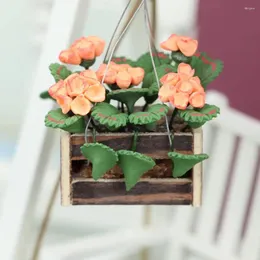 Fiori decorativi 1:12 House bambola in miniatura a ortensiga in vaso bonsai bonsai mobili per bambole Accessori da giardino decorazioni per bambini giocattolo giocattolo