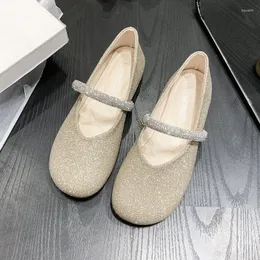 Scarpe casual bkquio mary jane estate da donna in bocca poco profonda calda fondo morbido con gonna temperamento strass piatto comodo comodo