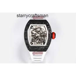 Uomo Guarda il movimento Top Fibre All Case RM055 Sapphire Watch Carbon con vetro integrato