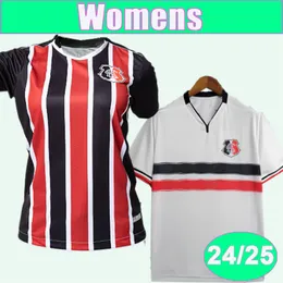 24 25 Santa Cruz FC Kadın Futbol Formaları Evde Beyaz Futbol Gömlekleri Yetişkin Kısa Kol Üniformaları