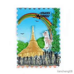Fridge Magnets Refrigerator stickers commemorate Bhutan Vietnam Laos Myanmar Cambodia 3d fridge magnet modeling World tourism souvenir