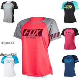 Fox Racing Women Tshirt Downhill Jersey MTB Women Fox Ride Racing Bicycle Shirt Off-Road Motocross Short Sleeve Enduro T-shirts Female Bike