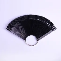 NEW 2024 50PCS Black/Natural/Transparent Nail Art Practice Display Tools False Nail Tips Fan Shape Polish UV Gel Showing Toolsfalse nail tips