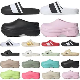 Designers tofflor adifom stan smith mule kockskor silver grön under taupe kärna svart luckig rosa aqua citron sommar sandaler mode kvinnor platt glider tofflor