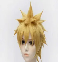 Uzumaki Naruto Loira curta Cosplay Wig Hair01235674213