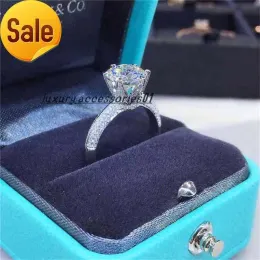 Pierścienie 1CT 3CT 5CT Wysokiej jakości obrączki Wysoka klarowność Moissanite Diamond Pierścień urodzinowy dla kobiet luksusowy 18 -karatowy złota biżuteria