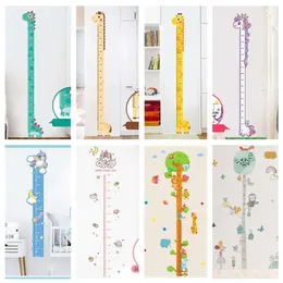 Measure Height Wall Cartoon Animals Stickers Sticker Unicorn Dinosaur Wallpaper For Kids Room Nursery Child Growth Ruler Chart 230531 paper