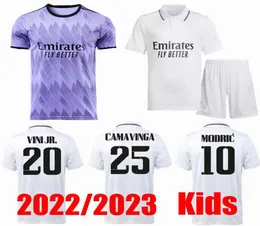 22 23 BENZEMA REAL MADRIDS kit youth jerseys home football shirt CAMAVINGA ASENSIO RODRYGO boy kids kit 2022 2023 uniforms4128433