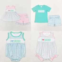 Kleidungsstücke Kinder Designer Kleidung Jungen Sommer Shorts Boutique Kleinkind Mädchen Kind Baby Rolpper Ich liebe Daddy