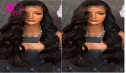 Virgem Malásia Humano Human Silk Lace Lace Front Wig Body Wave Lace Full Human Hair Wig com cabelos de cabelos de cabelos de renda sem glútera para Women77886516