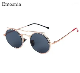 Emosnia Luxury Vintage Brand Ladies Fashion Black Sunglasses Men Classic Round Outdoor Sun Glases UV400 GAFAS18528560