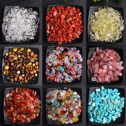 50100G Stones naturais Cristais de cascalho Chip Quartz Minerals Reiki Healing caiu ágata amostra gemtones decoração de aquário em casa 240408