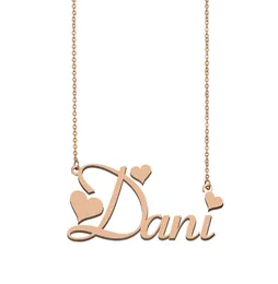 Dani Name Necklace Pendant for Women Girls Girls Gift Custom Neamplate Kids Friendry 18k 금도 스테인리스 스티 8688601