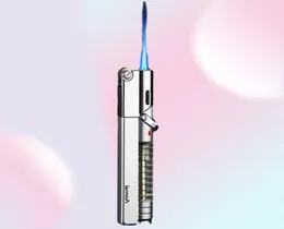 Aomai Jet Leichter Kraftstoff Sichtbares Windschutz -Torch -Sicherheitsschloss Gerade Flamme -nachfüllbares Gasfenster für Zigarre Grillküche Cooking 3366232