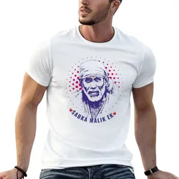 Men's Polos Shirdi Sai Baba T-shirt Boys Prind Animal Whites Black T-shirts para homens