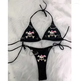 Frauen Badebuhe Bustier Topy2k Crops Gothic Clothes Y2K Top Accessorie Bikini Lolita Kawaii Mode