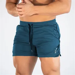 Фитнес -спортивные шорты Man Летние спортивные залы тренировки мужские дышащие сетки шорты Quick Dry Beach Short Pants Men Sportswear 240409