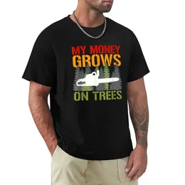 Men's Polos My Money Grows On Trees Arborist Logger Forestry Lumberjack T-Shirt Sweat Summer Clothes Mens Graphic T-shirts