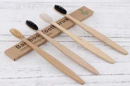 MOQ 20st Natural Pure Bamboo Tandborste Portable Soft Hair Tooth Brush Eco Friendly Borstes Oral Cleaning Care Tools6886152