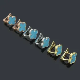 Stud Blue Color Women Luxury Designer Studs Top Quality Flower Stamp Fashion Ear Beengagement Par Brand Earrings Wholesale