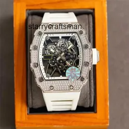 Men Watch second strap Mechanical diamonds smooth self-winding 42mm Glide size rubber white hand fashion wristwatch Black Top