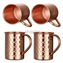 Mugs 4PCS 100% Pure Copper /Copper Plated Moscow Mule Mug for a Moscow Mule or Any Vodka Based Drink 240417
