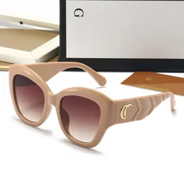 Designer ovala solglasögon varumärke retroformade "kattögon" solglasögon damer lyxig UV-skydd strand som kör unisex semesterglasögon
