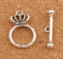 Crown Bracelet Toggle Clasp 100pcslot الفضة العتيقة سوار الفضة العتيقة L864 المكونات نتائج المجوهرات 153x237mm9632891