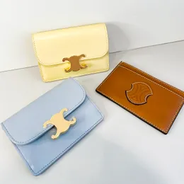 Womens TRIOMPHES Card Holders Designer Coin Purses long Wallet zippy purse passport holder Luxury man Wallets fold Leather keychain embossed Key pouch CardHolder