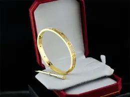 Projektant Bangle Designer Złota Bransoletka Boguła Luxe Fashion Stal nierdzewna Sier Sier Rose Cuff Mankiet Lock 4cz Diamond For Woman Man Party Banles Wit