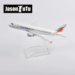 JASON TUTU 16cm Sri Lankan Airbus A320 Airplane Model Plane Model Aircraft Diecast Metal 1400 Scale Planes Drop 240417