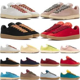 Designer lite sneakers för män kvinnor klär skor lyxiga loafers paris platt läder sneaker lanvinsity vit svart röd grön extraordinär herrtränare storlek 36-45