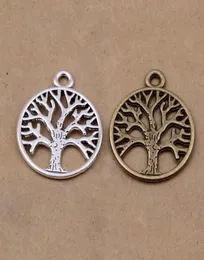 Whole30pcs Tree of the Life Vintage Bronze Ton antiker Silberanhänger für DIY -handgefertigte 25mm20mm5659897