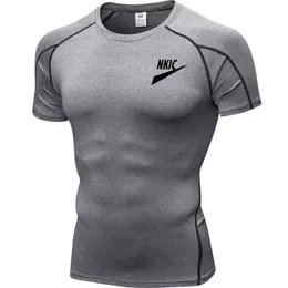 New Men Compression Running T Shirt Fitness Tight Short Sleeve Sport tshirt Training Jogging Shirts Gym Sportswear Quick Dry