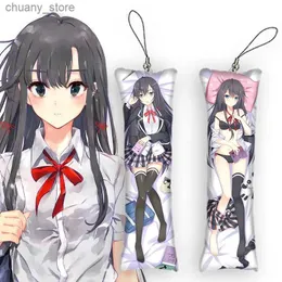 Anahtarlıklar Landards benim genç romantik komedi snafu yukinoshita yukino dakimakura mini anahtarlık anime vücut kolye karikatür anime anahtar zincirleri y240417