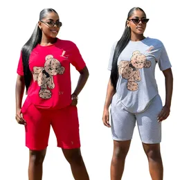 Роскошные женские спортивные костюмы Sports Biker Shorts Set Two Peice Matching Sets Designer Designer Women Streetwea