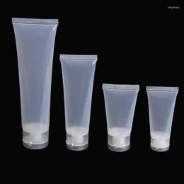 Garrafas de armazenamento 20ml 30ml 50ml 100ml Tubos de viagem portáteis vazios Squeeze recipientes cosméticos loção de creme de plástico 1pc transparente/branco