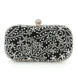 Ladies Evening Bag ręcznie robione perły haftowa torebka bankietowa w połączeniu z formalną torbą stroju towarzyska dziewczyna modna mała torba crossbody
