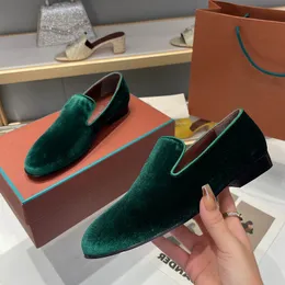 SPRING SUSSE SLIP على المتسكعون في مخملية جولة أحذية مسطحة للنساء Casaul Retro Lazy Shoes Femme