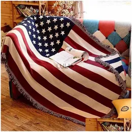 Filtar uk usa flagga amerikansk filt mat er sängöverdrag stjärna soffa bomull luft sängkläder rum dekor tapestry kast matta USA droppe d otxs0