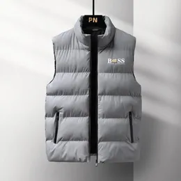 New High quality Men's and women's autumn and winter warm and windproof Vest Jacket fashion trend thickened cotton padded warm