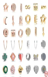 925 Gümüş Gümüş Dangle Charm Yansımaları Klip Kalp Waterdrop Yaprak Beads Boncuk Takım Takımları Bilezik DIY Takı Aksesuarları7061883