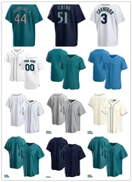 Seattle Ken Griffey Jr. Edgar Martinez Mitch Haniger Jorge Polanco J.P. Crawford Julio Rodriguez Ty France Cal Raleigh Mitch Garver Josh Rojas Mariners Baseball Jersey