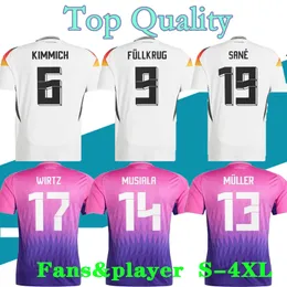 العلامة التجارية الجديدة 2024 2025 Home Away Germanyies Soccer Jerseys Hummels KROOS GNABRY WERNER DRAXLER REUS 24 25 MULLER GOTZE FOURING SHIRT Player Player S-4XL